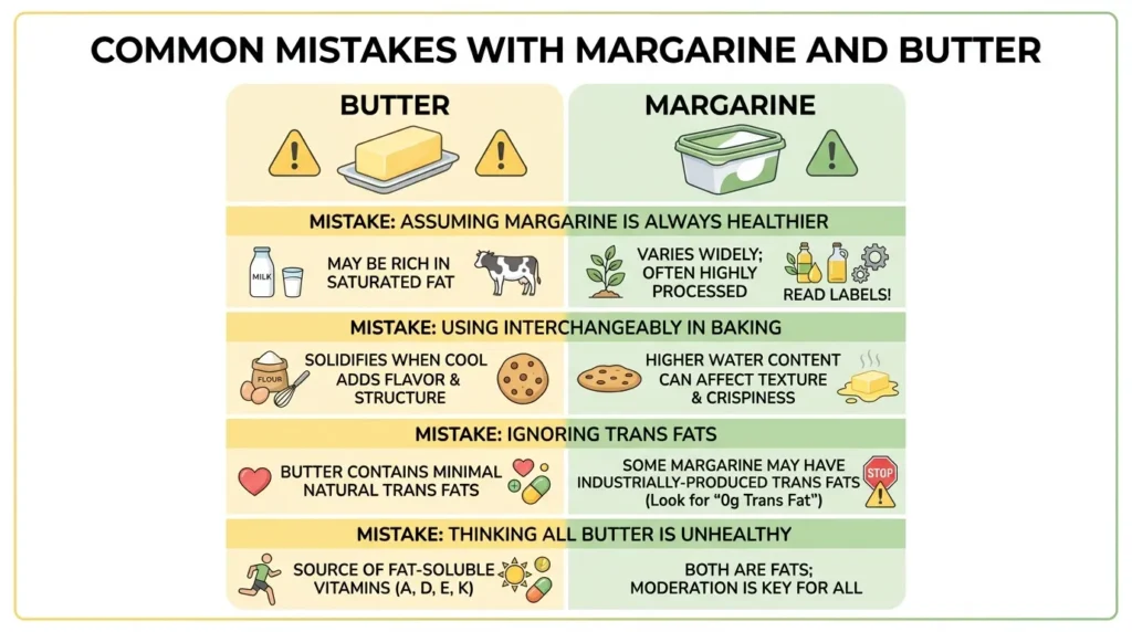 Common Mistakes with Margarine and Butter