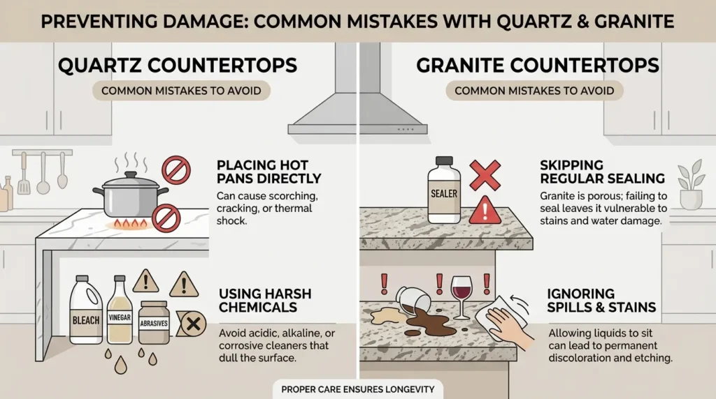  Common Mistakes with Quartz and Granite