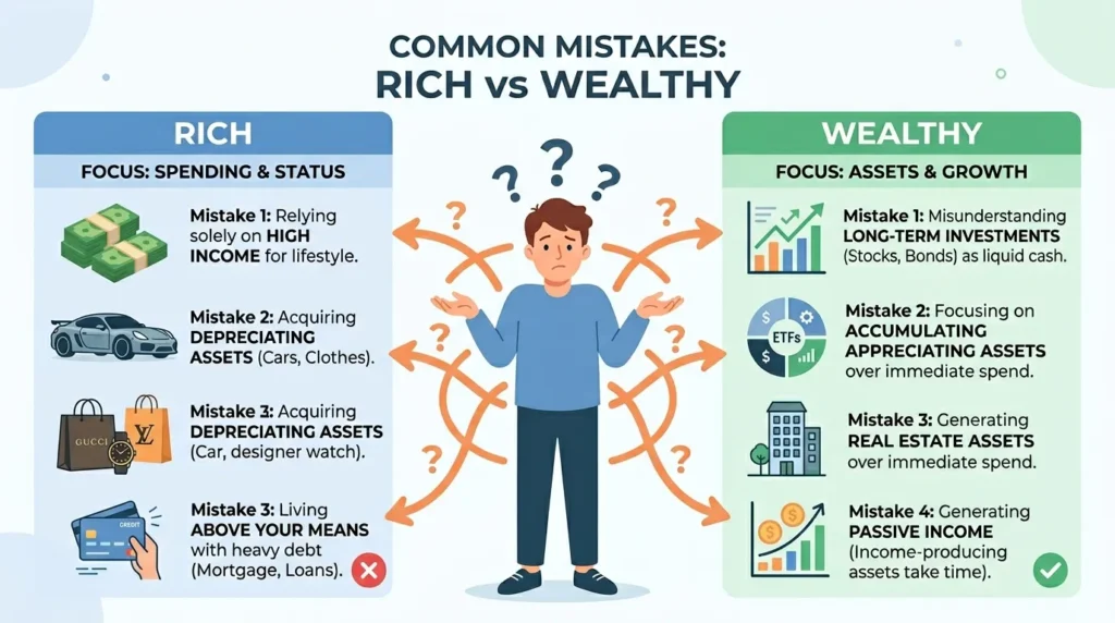 Common Mistakes with Rich and Wealthy