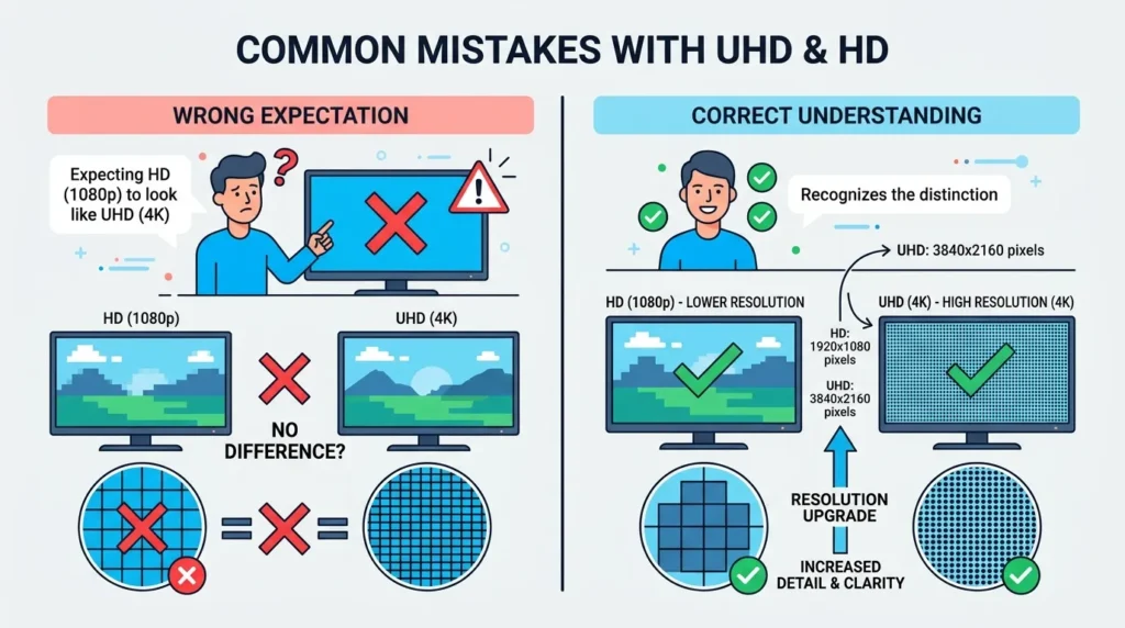Common Mistakes With UHD and HD