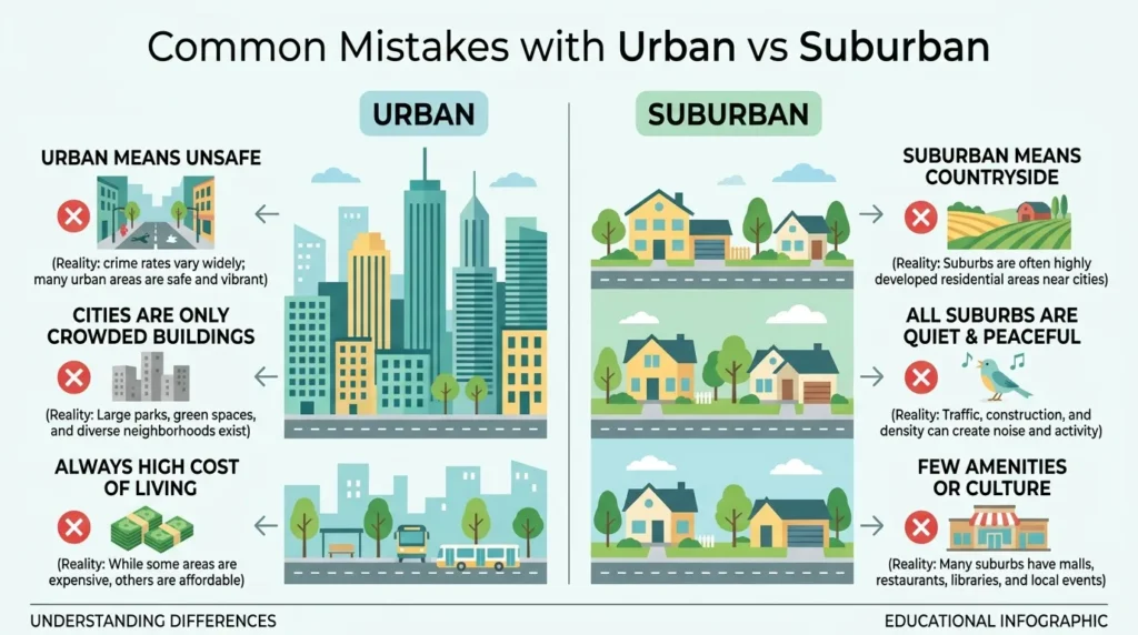 Common Mistakes with Urban and Suburban