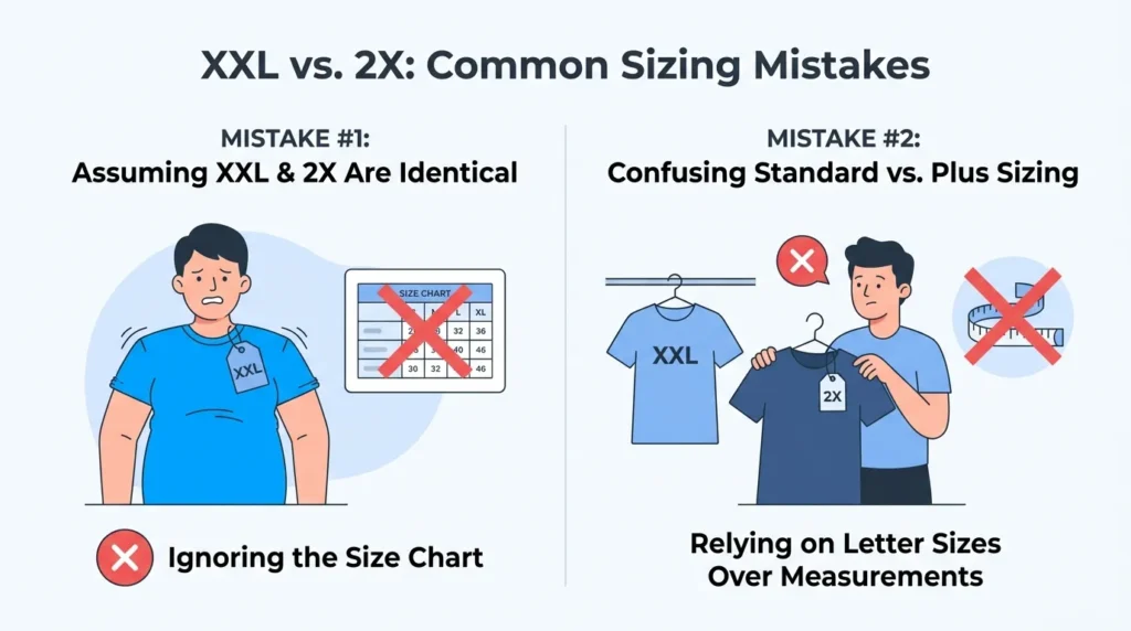 Common Mistakes with XXL and 2X