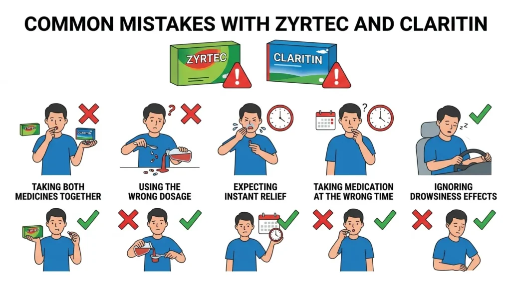 Common Mistakes with Zyrtec and Claritin