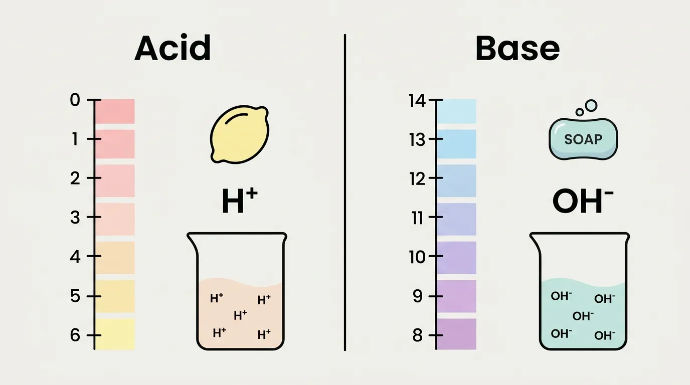 difference between acid and base