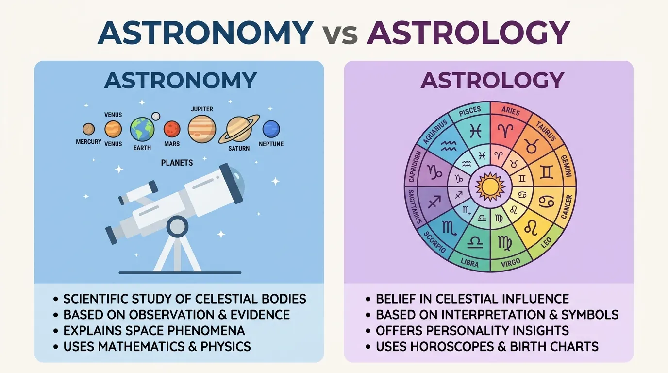 difference between astronomy and astrology