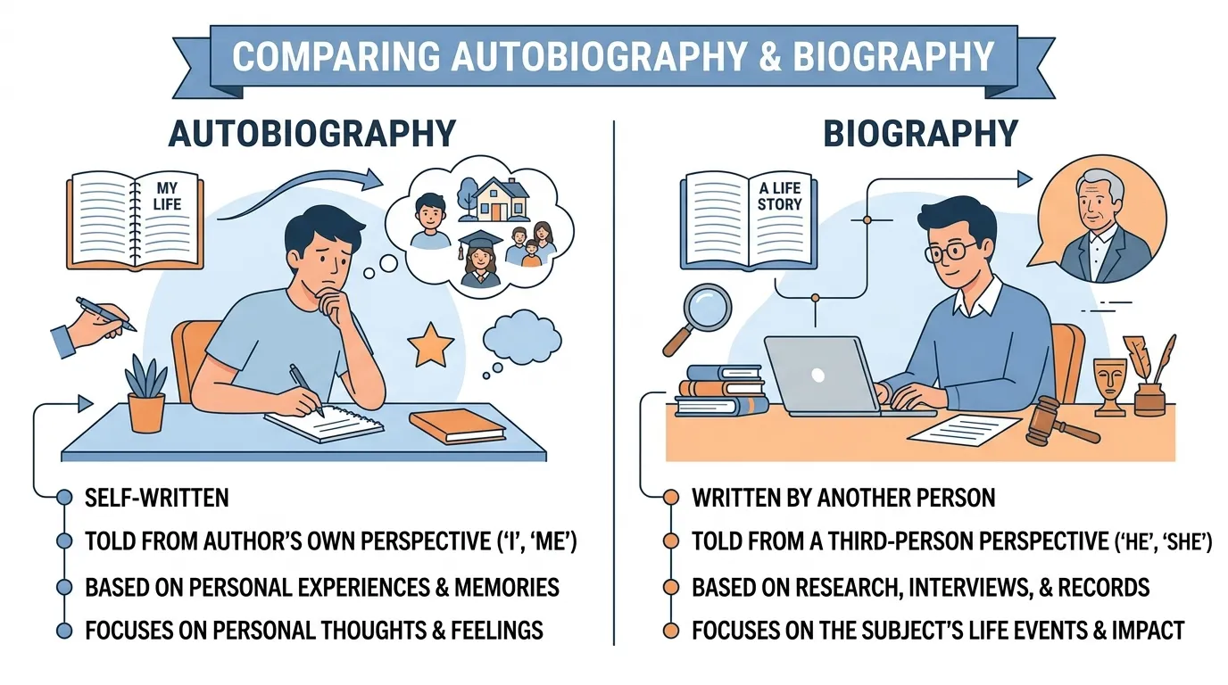 Difference Between Autobiography and Biography