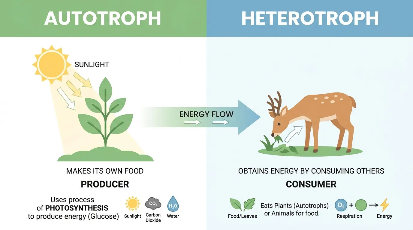 difference between autotroph and heterotroph