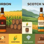 difference between bourbon and scotch