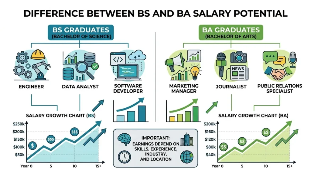 Difference Between BS and BA Salary Potential