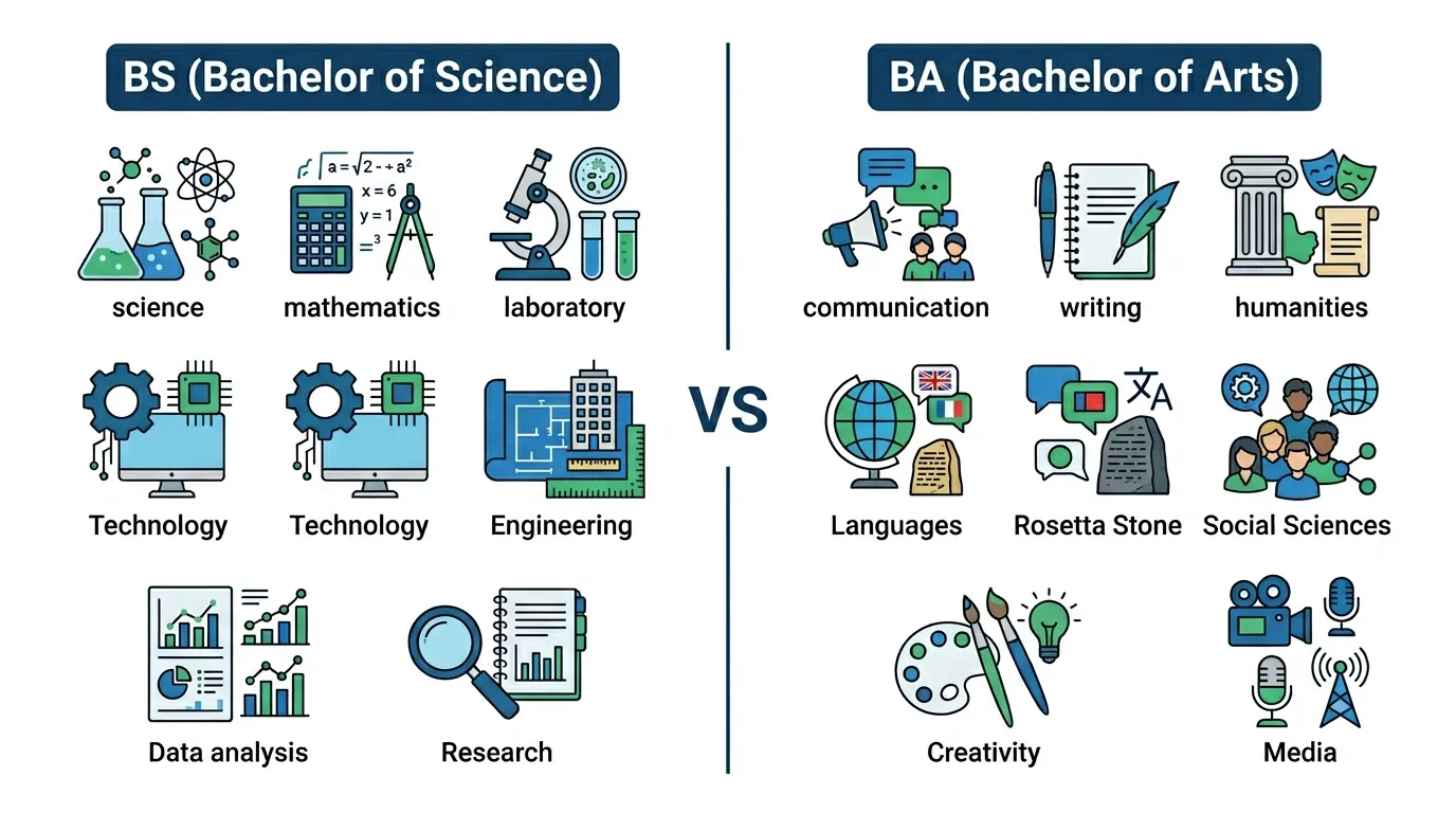 difference between bs and ba