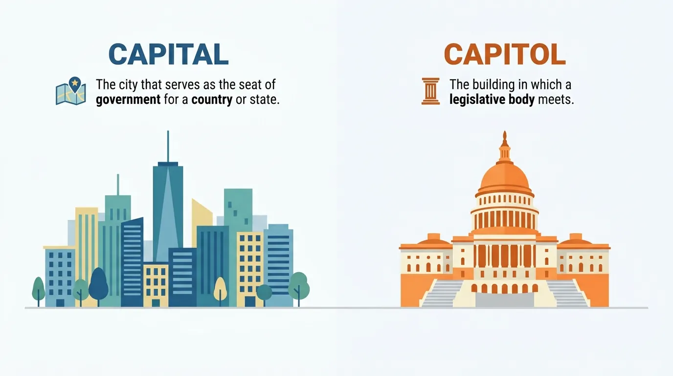 difference between capital and capitol