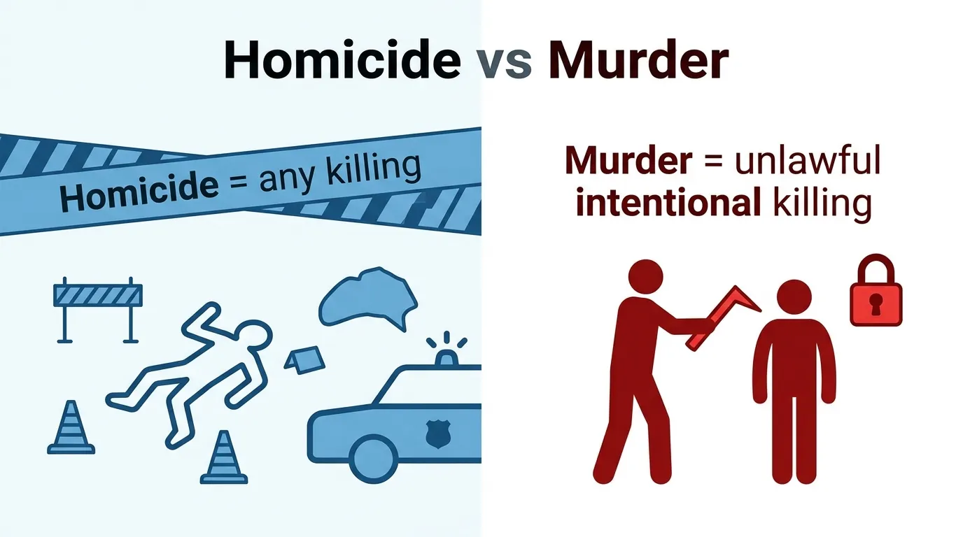 difference between homicide and murders
