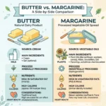 difference between margarine and butter