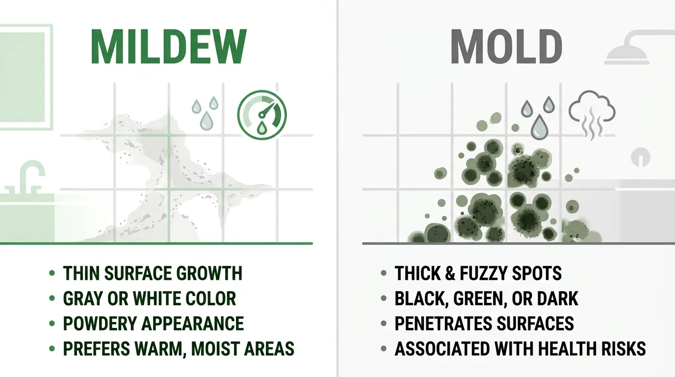 difference between mildew and mold