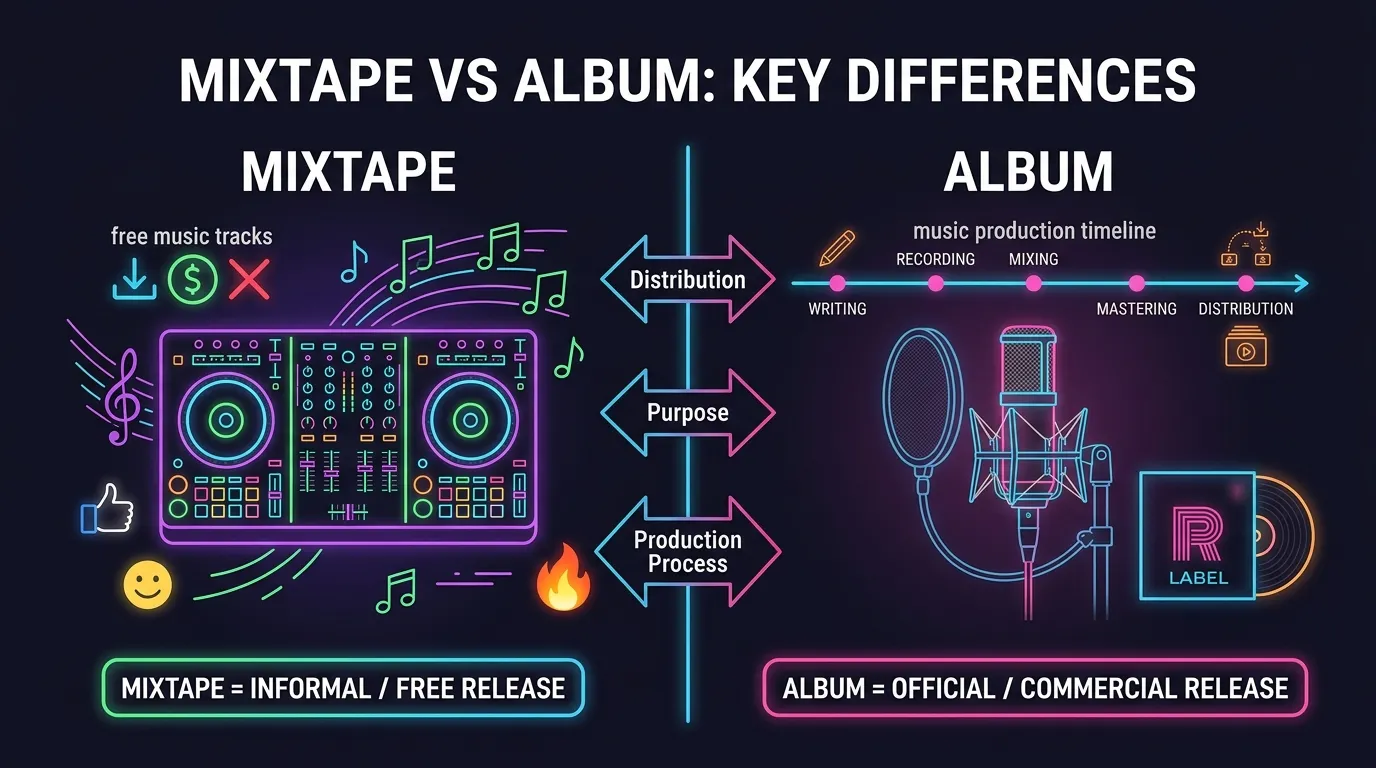difference between mixtape and album