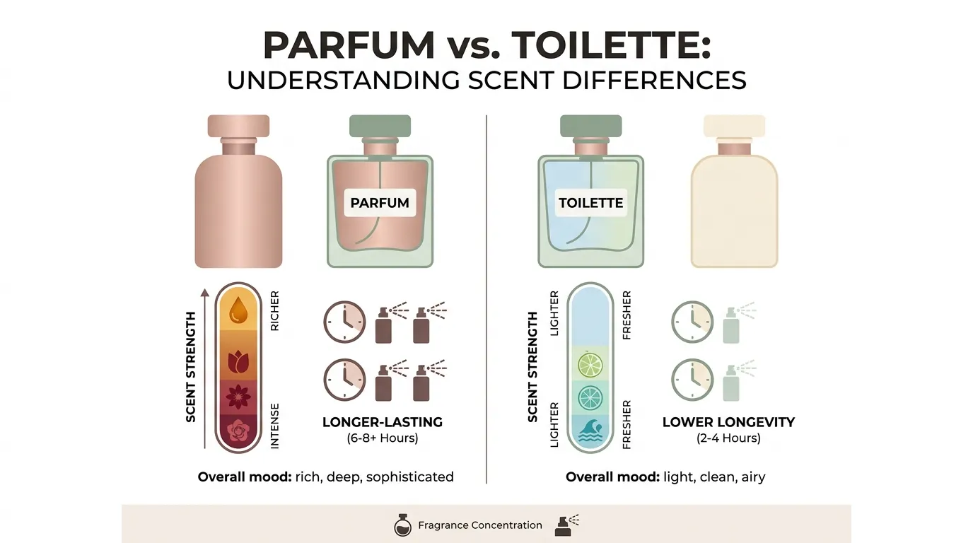 difference between parfum and toilette