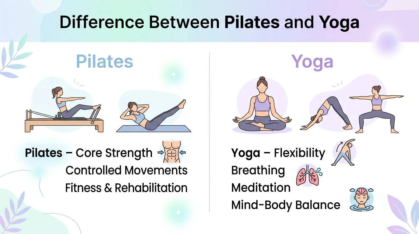 difference between pilates and yoga