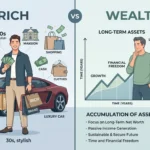 difference between rich and wealthy