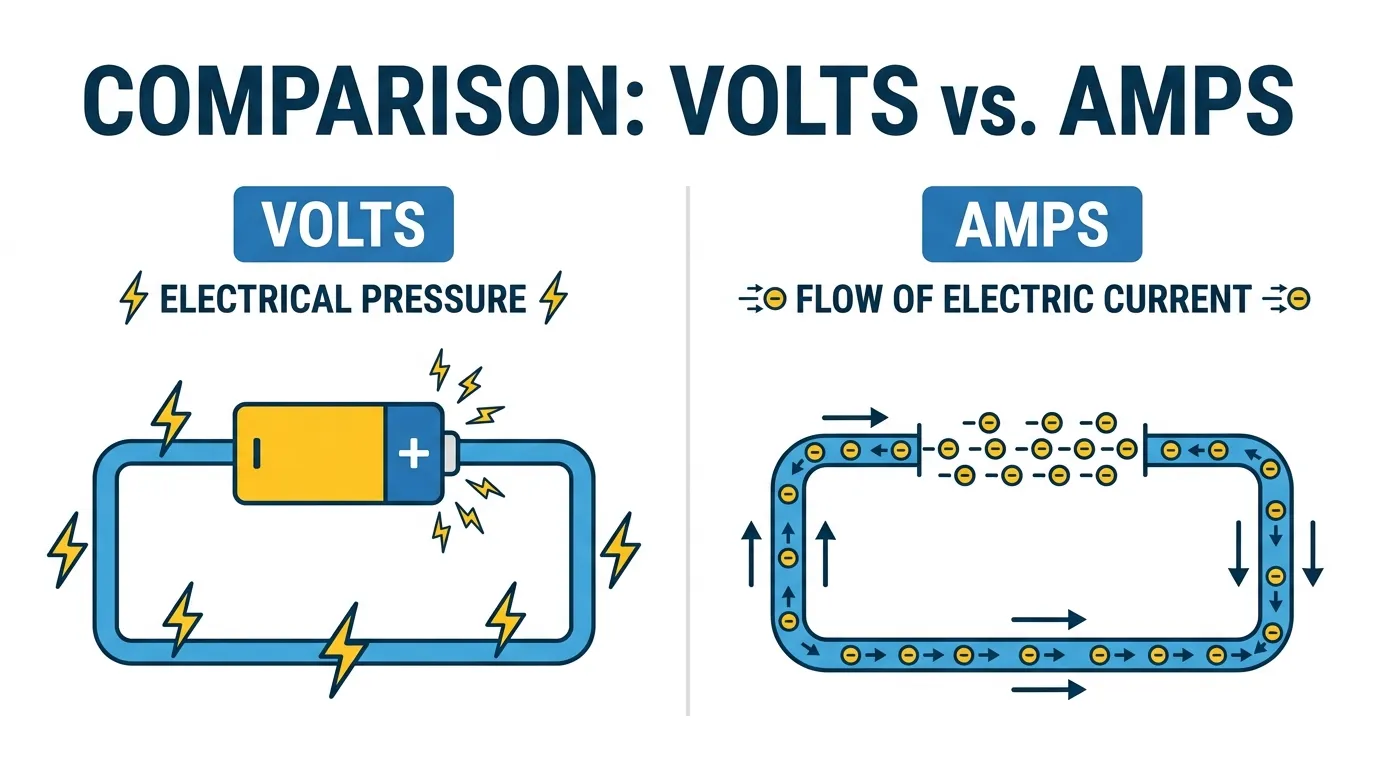 difference between volts and amps