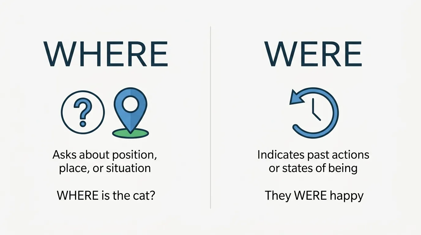 difference between where and were