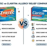 difference between zyrtec and claritin