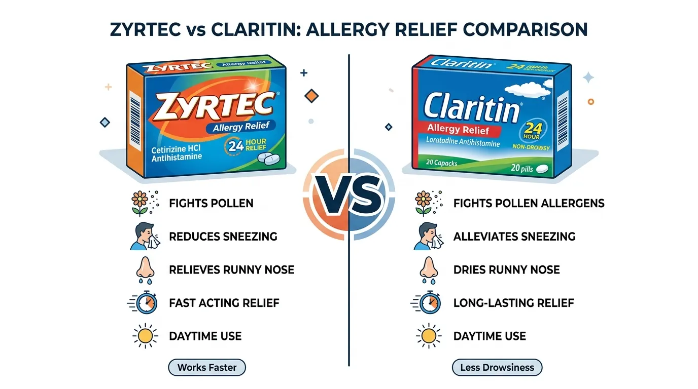 difference between zyrtec and claritin