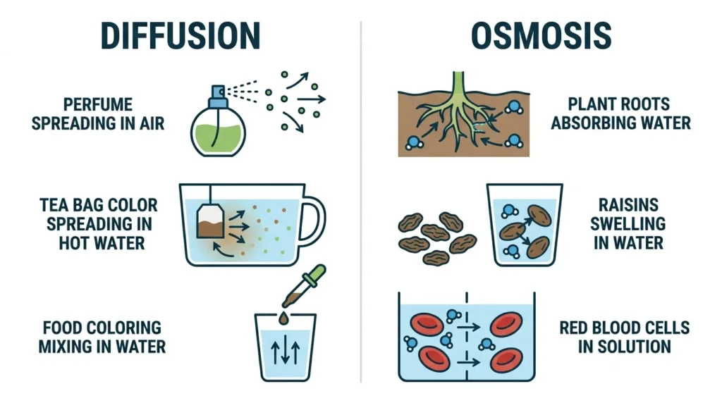 Real-Life Examples with Diffusion and Osmosis