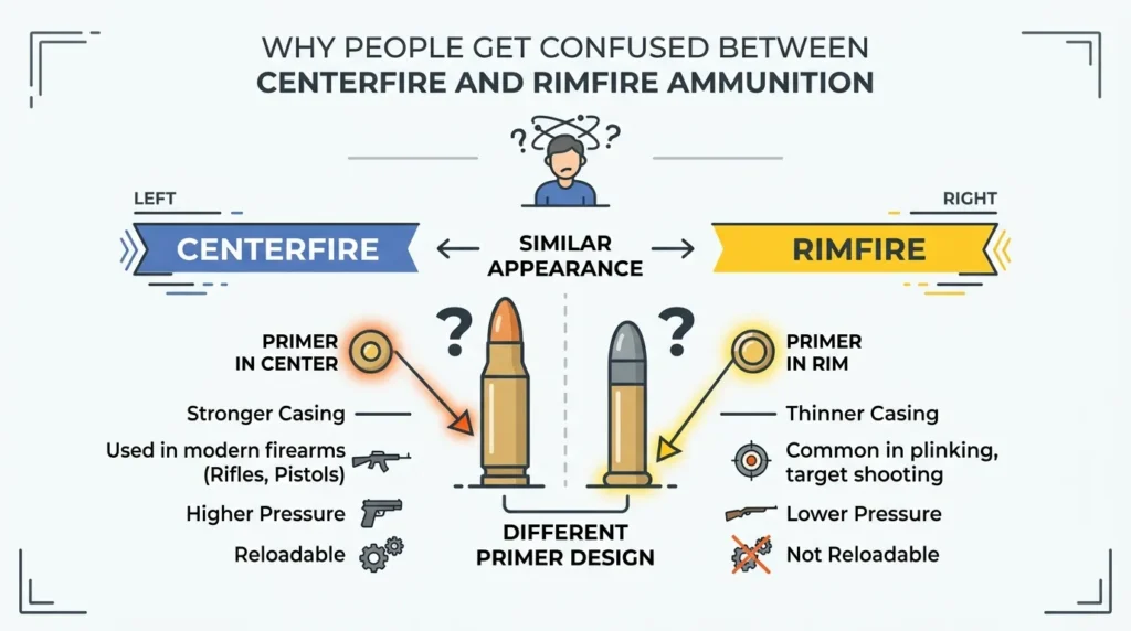Why People Get Confused Between Centerfire and Rimfire
