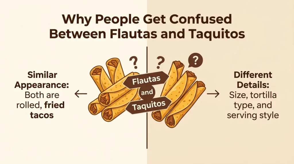Why People Get Confused Between Flautas and Taquitos