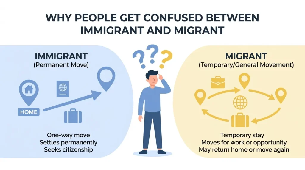 Why People Get Confused Between Immigrant and Migrant