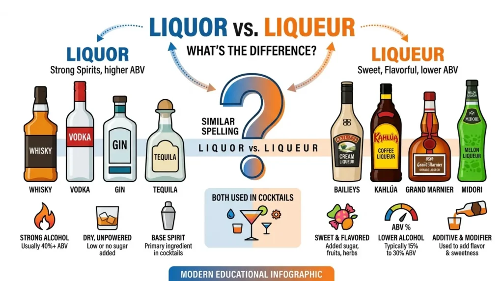 Why People Get Confused Between Liquor and Liqueur
