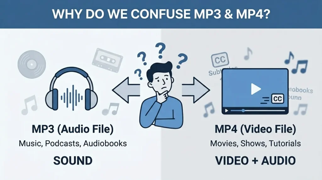 Why People Get Confused Between MP3 and MP4