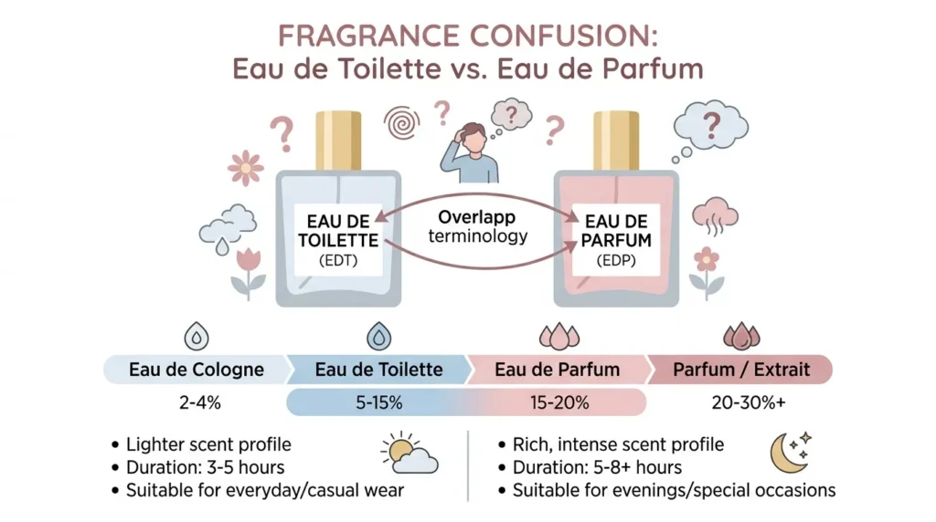 Why People Get Confused Between Parfum and Toilette