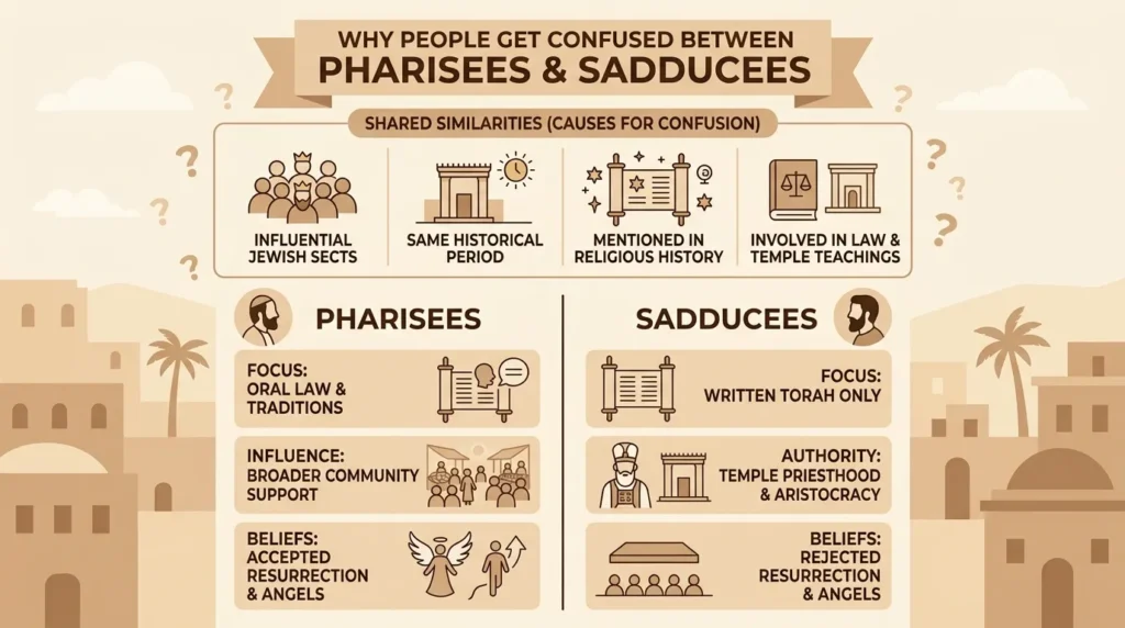 Why People Get Confused Between Pharisees and Sadducees