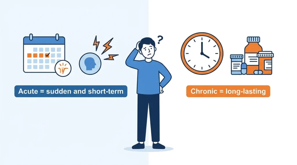 Why People Get Confused in Acute and Chronic