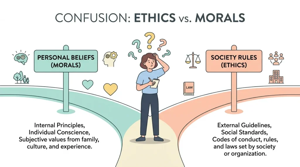 Why People Get Confused in Ethics vs Morals
