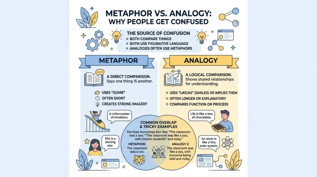 Why People Get Confused in Metaphor and Analogy