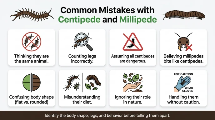 Common Mistakes with Centipede and Millipede