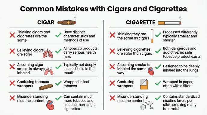 Common Mistakes with Cigars and Cigarettes