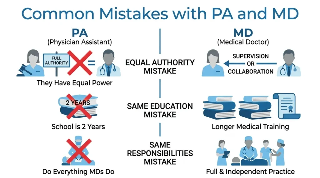Common Mistakes with PA and MD