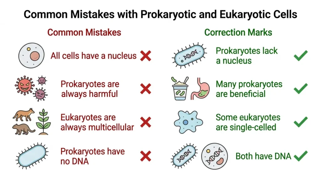 Common Mistakes with Prokaryotic and Eukaryotic