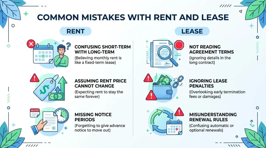 Common Mistakes with Rent and Lease