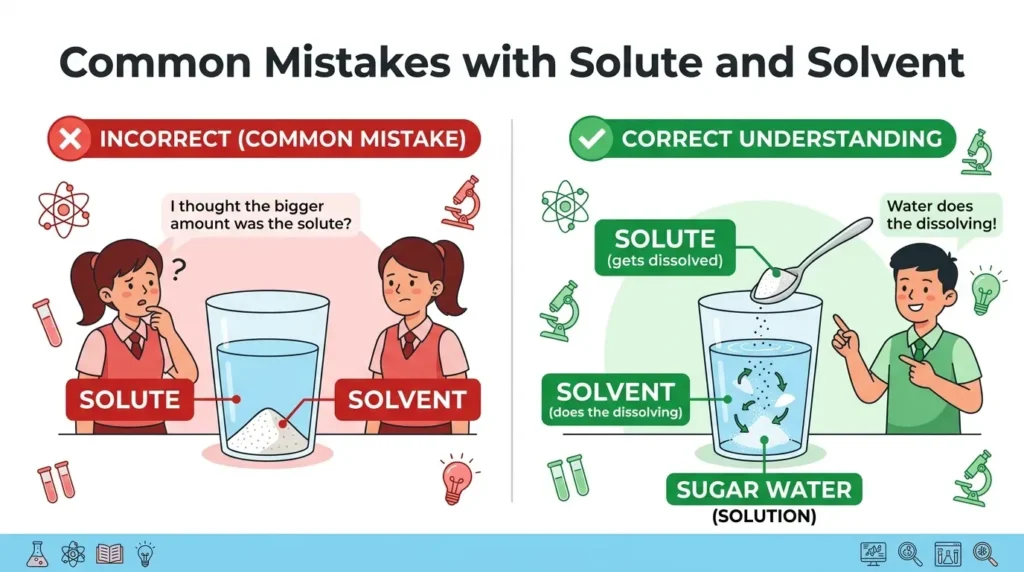 Common Mistakes with Solute and Solvent