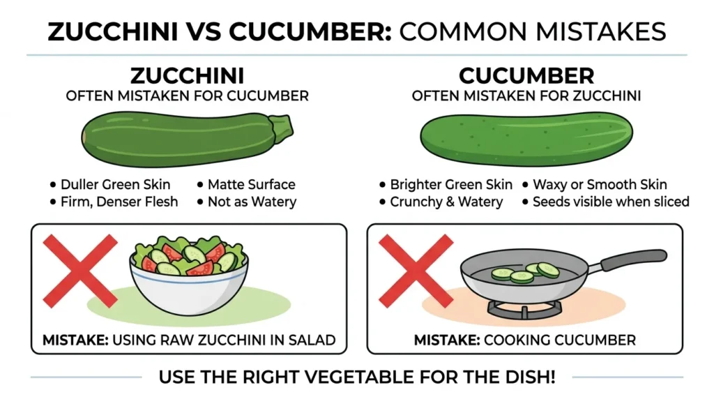 Common Mistakes with Zucchini and Cucumber