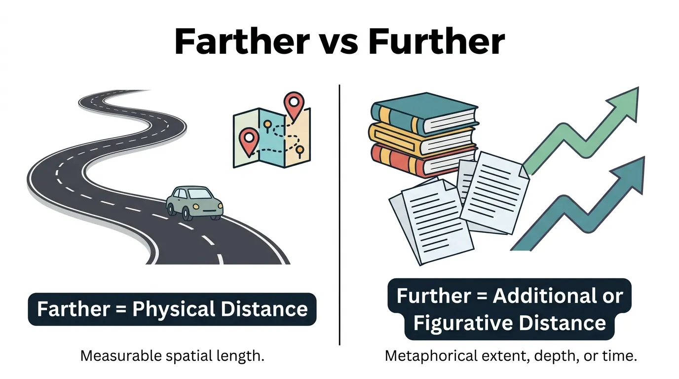 difference between farther and further