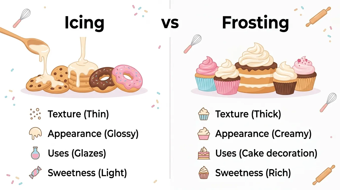 difference between icing and frosting
