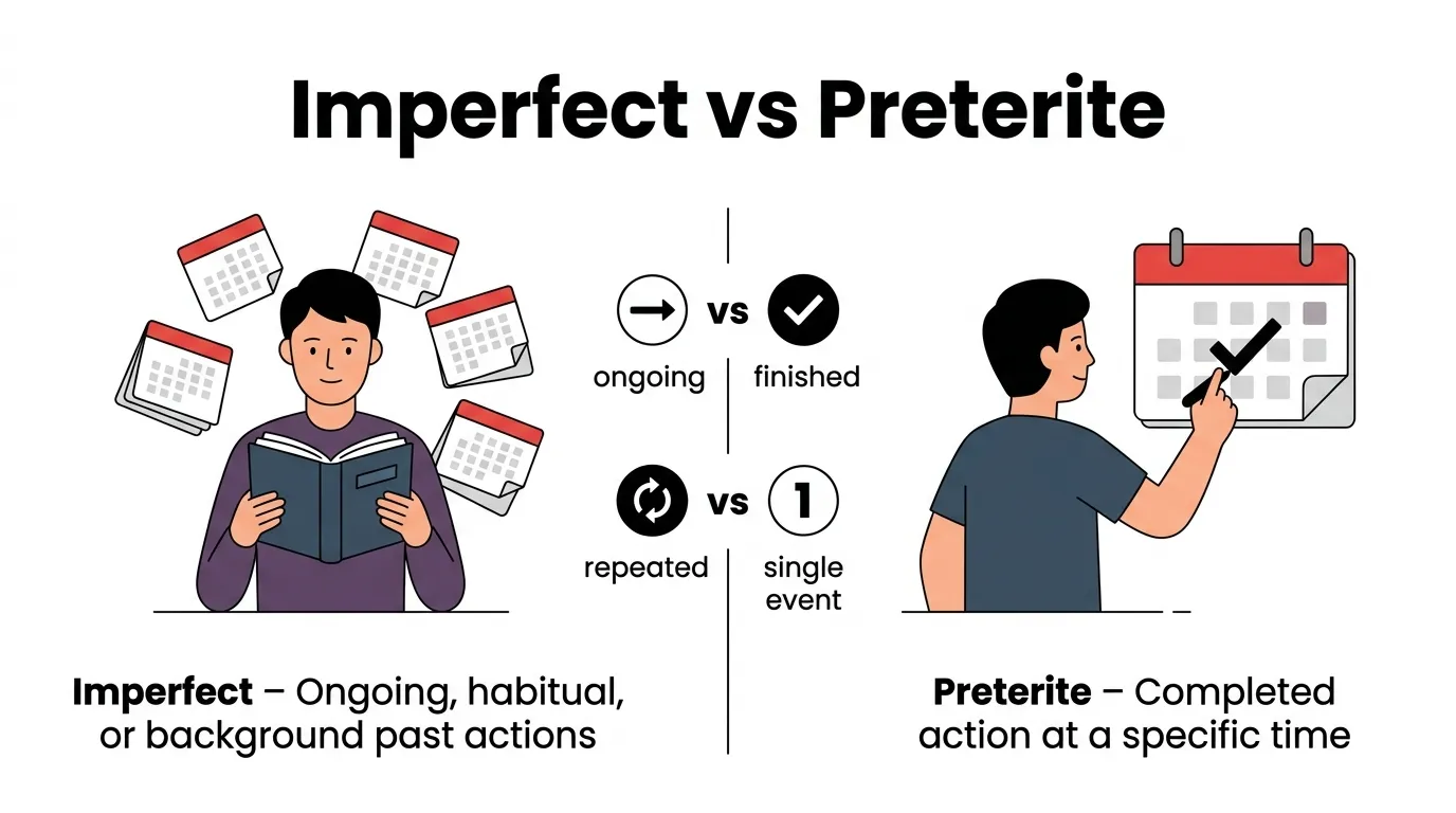difference between imperfect and preterite