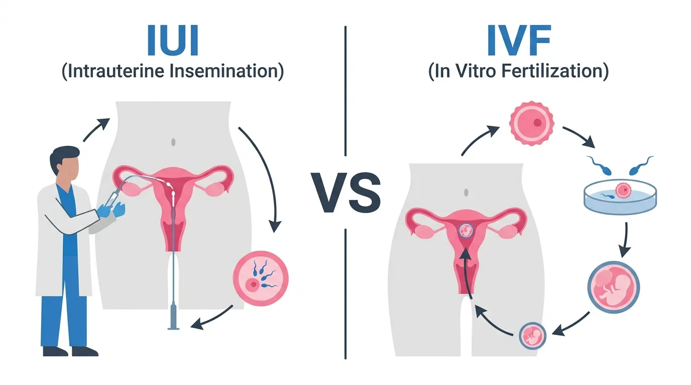 difference between iui and ivf
