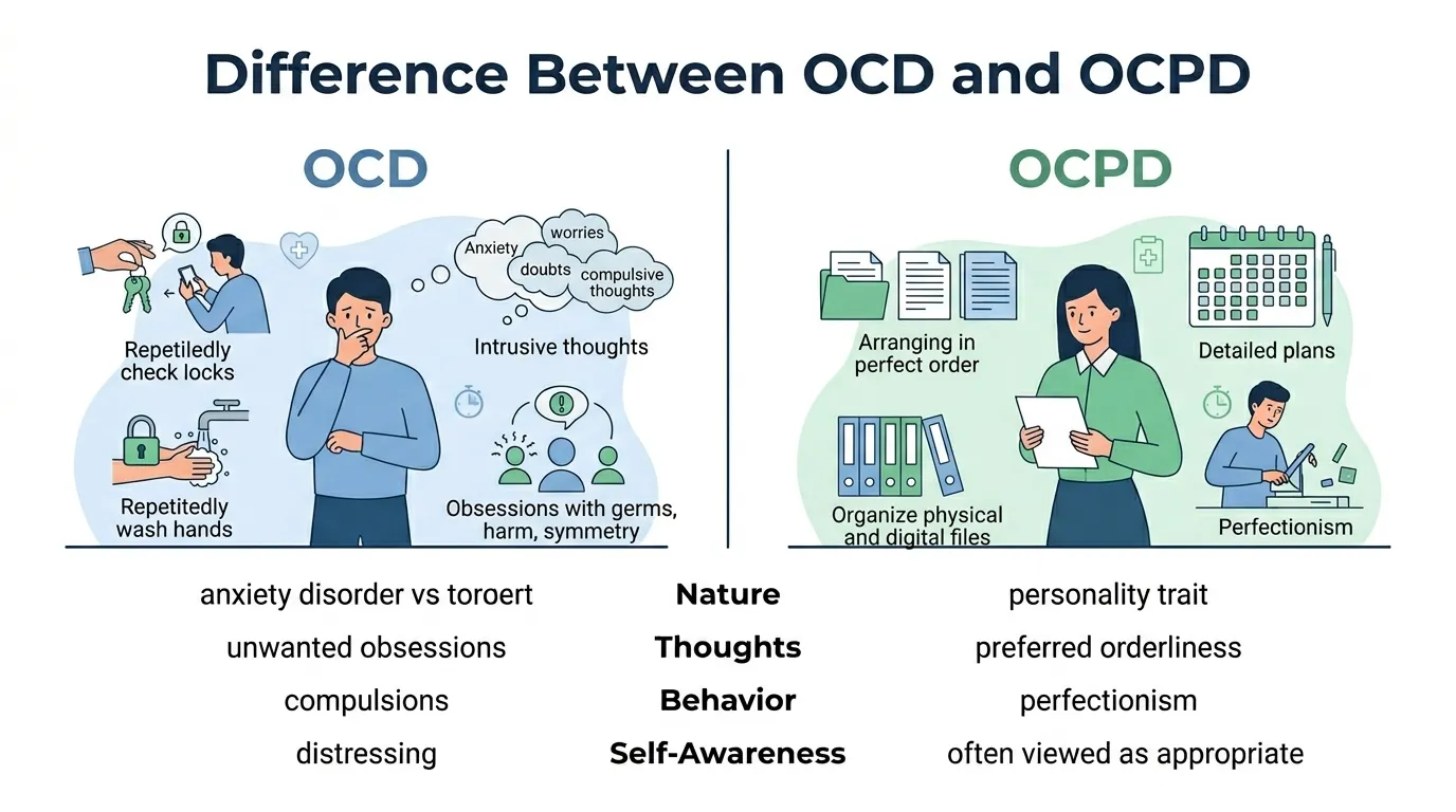 difference between ocd and ocpd