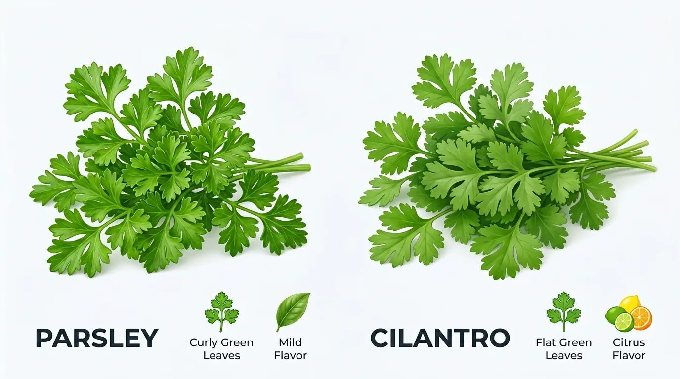 difference between parsley and cilantro